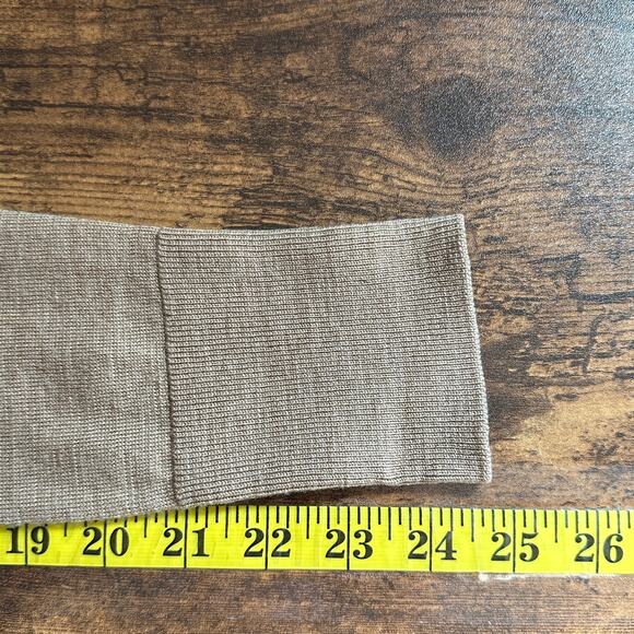 Gap 100 Merino Wool Turtleneck Medium Tan Brown Preppy Minimalist Quiet Luxury - Picture 5 of 10